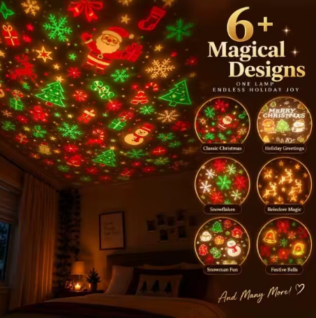 Proyector de Luces Navideñas 6 en 1