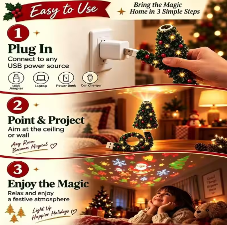 Proyector de Luces Navideñas 6 en 1